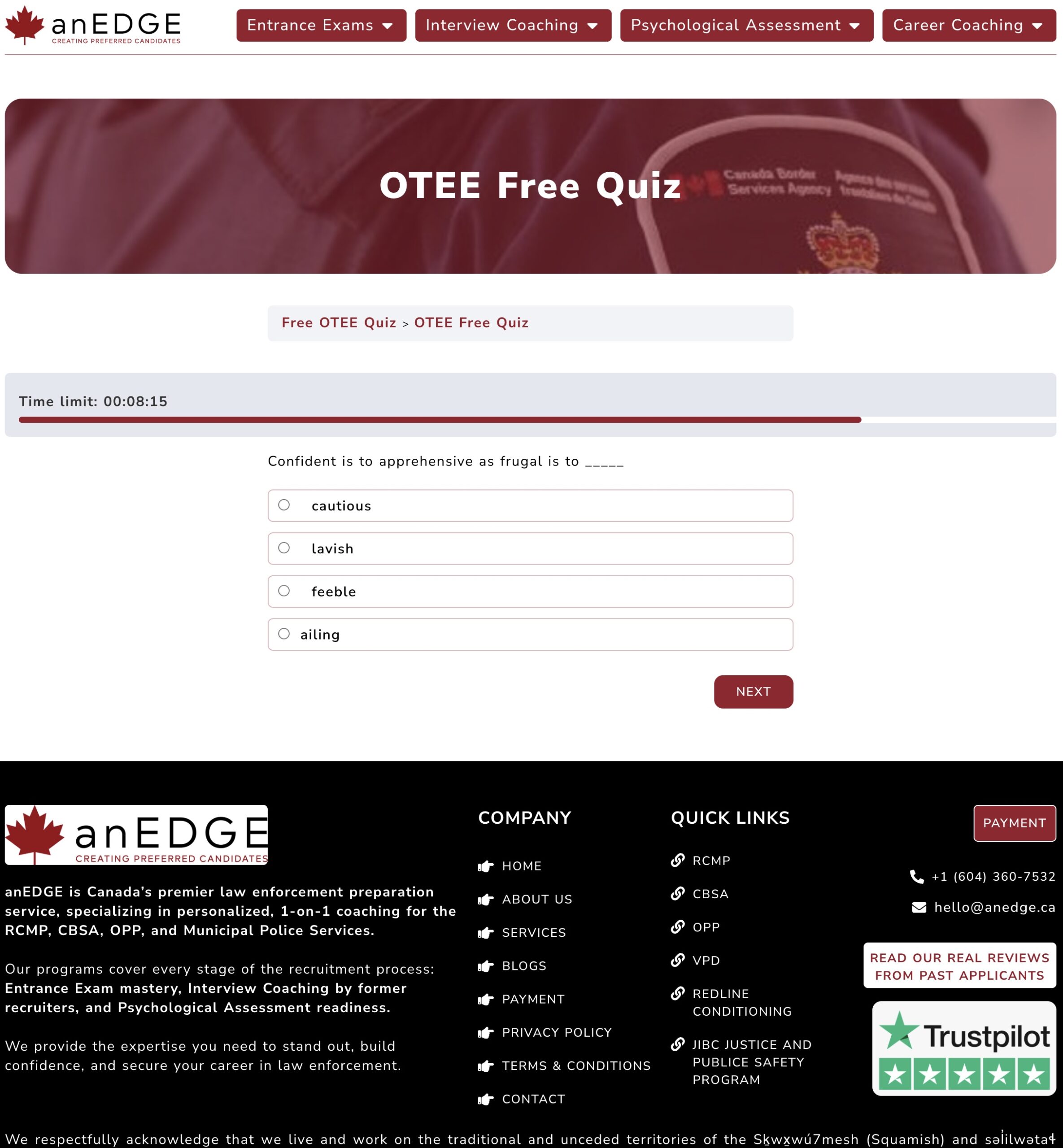 SBSO Entrance Exam Preparation